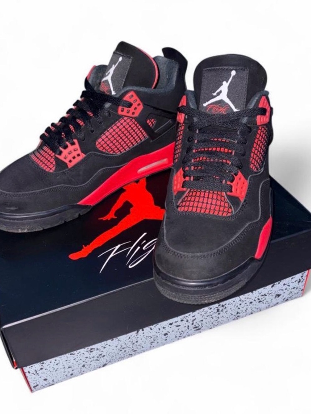 Jordan 4 red thunder sneakers Men’s size 9 - original box